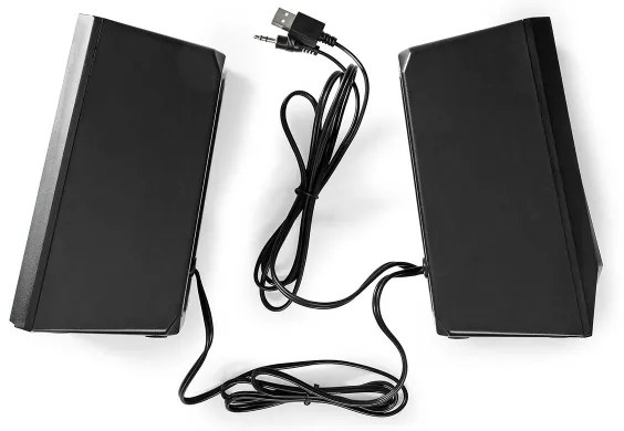 Nedis GSPR31020BK - SÚPRAVA 2x LED RGB Herný reprodukor 18W/5V