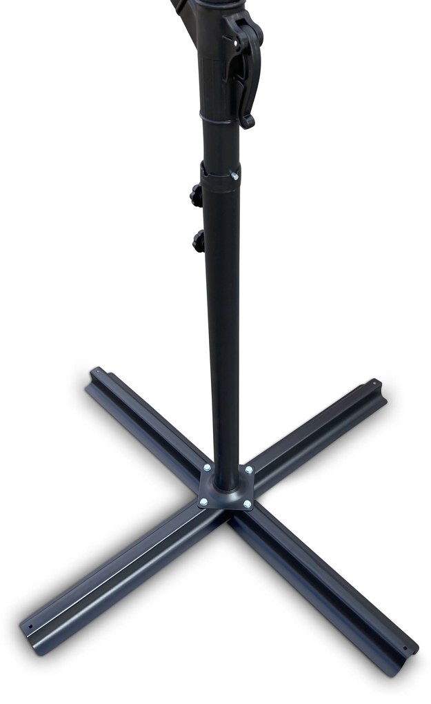 Záhradný slnečník Hook pr. 3m sivý