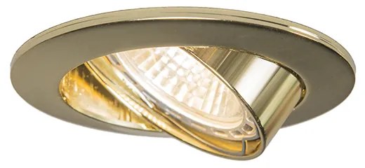 Inteligentné zapustené bodové svietidlo zlaté, naklápacie, vrátane Wifi GU10 - Edu