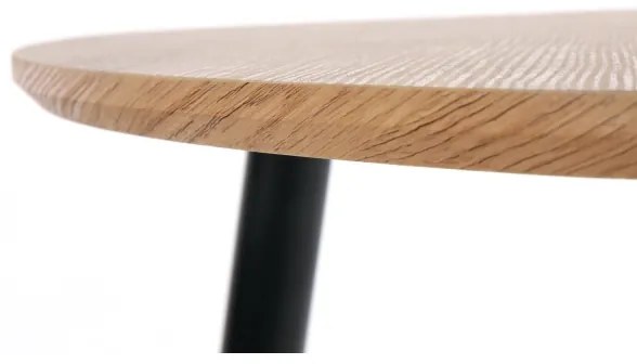 SADA 2x Odkladací stolík NICEA pr. 40/60 cm zlatý dub/čierna