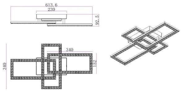 Globo 67328-24 - LED Stropné svietidlo SAPENA LED/24W/230V
