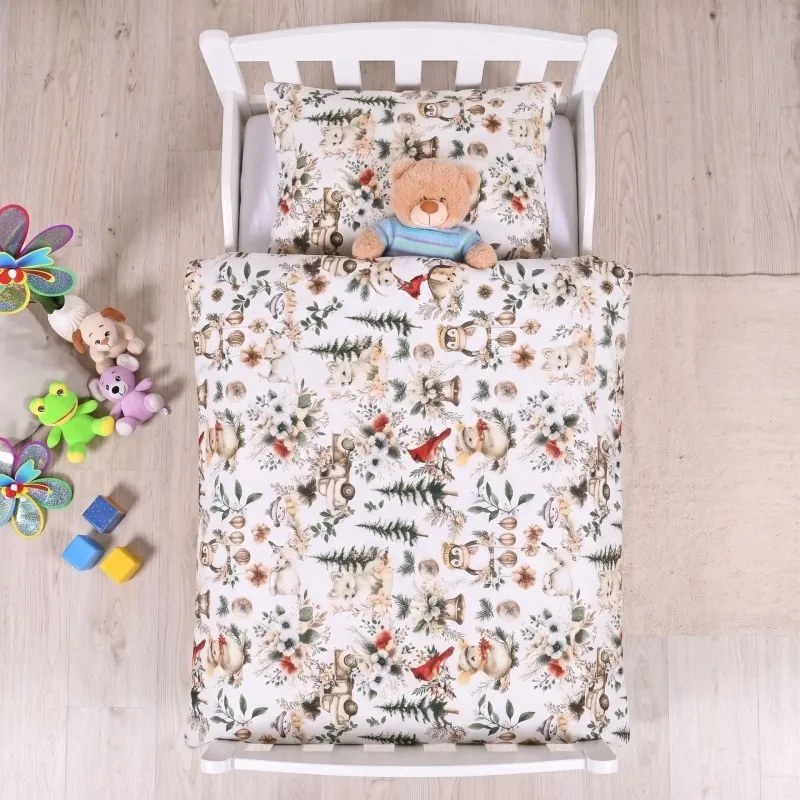 Vianočné bavlnené obliečky Lola EMI, Detský set 90x130 + 45x65