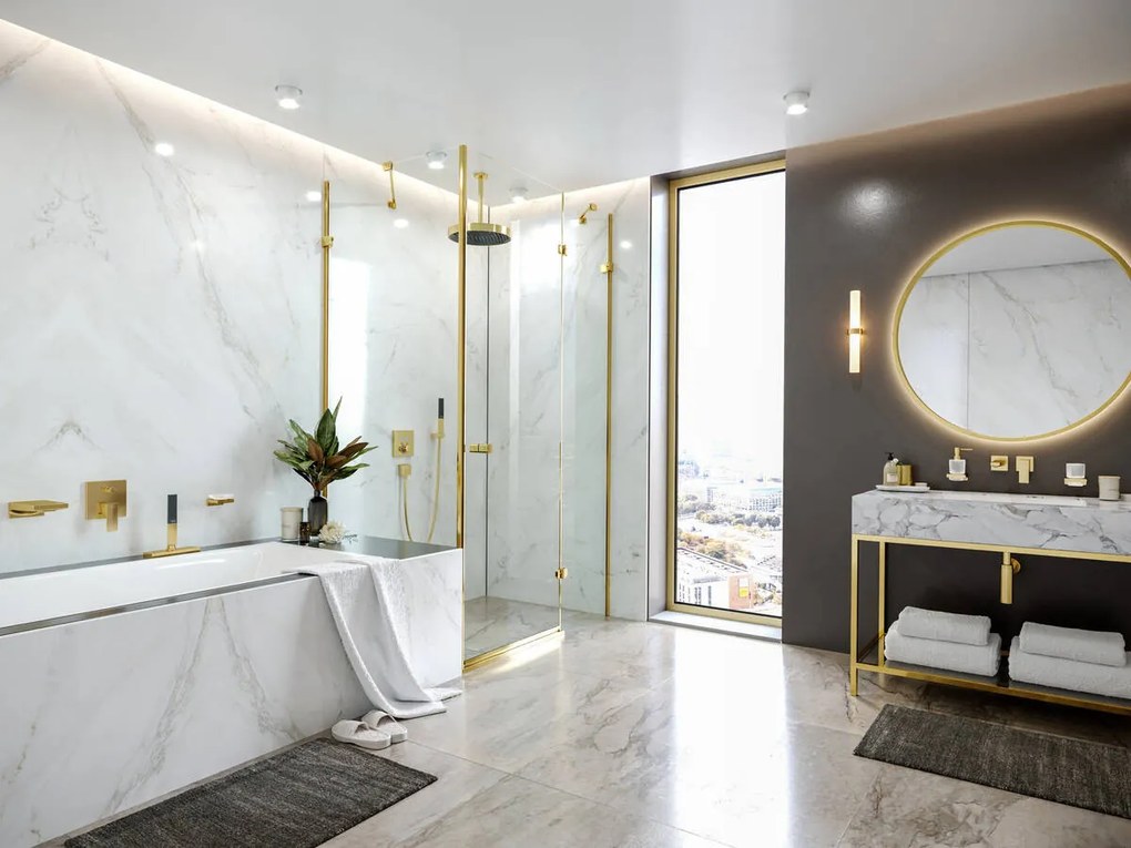Hansgrohe AddStoris, dávkovač tekutého mydla, leštený vzhľad zlata, HAN-41745990
