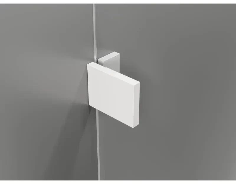 Mexen Lunar, L pravý polkruhový sprchový kút 90 x 70 cm, 8mm číre sklo, biely profil, 833L-090P-070L-20-00