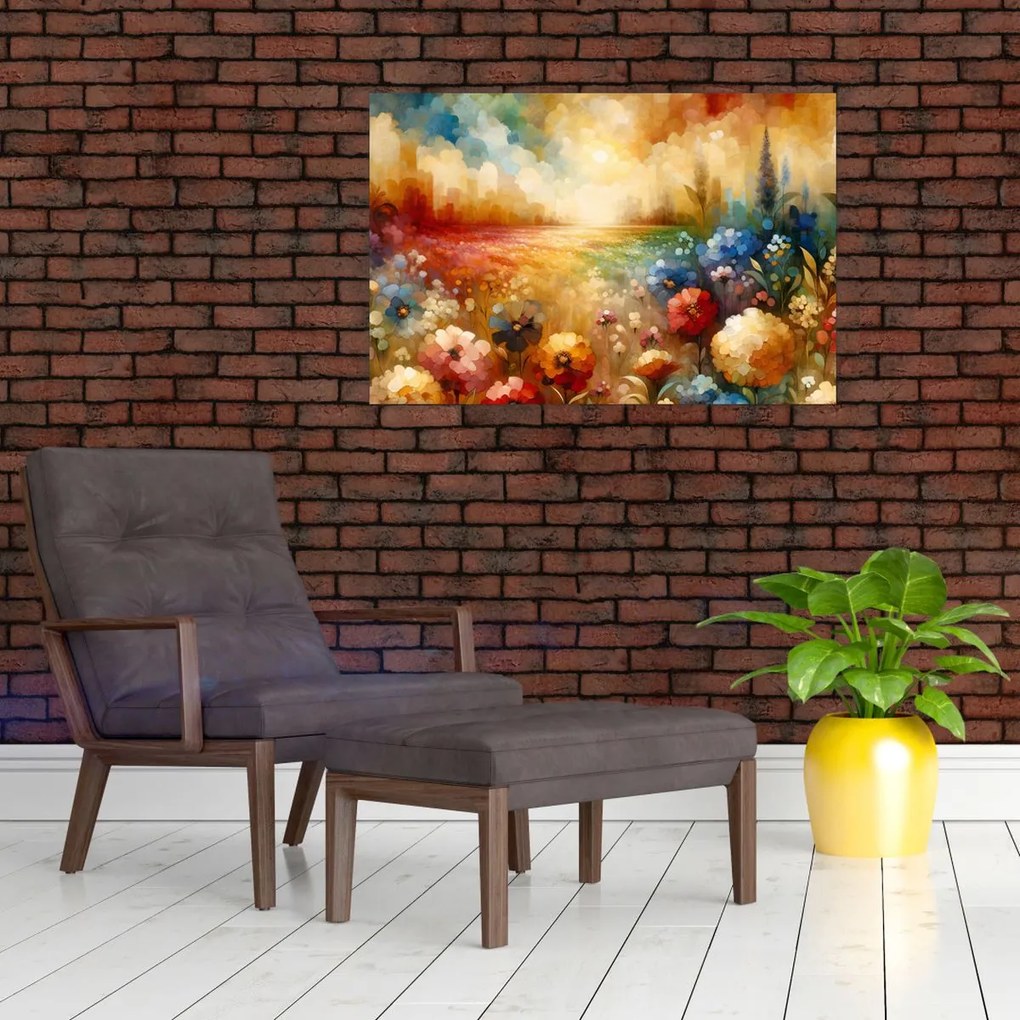 Obraz - Pestrofarebná lúka (90x60 cm)