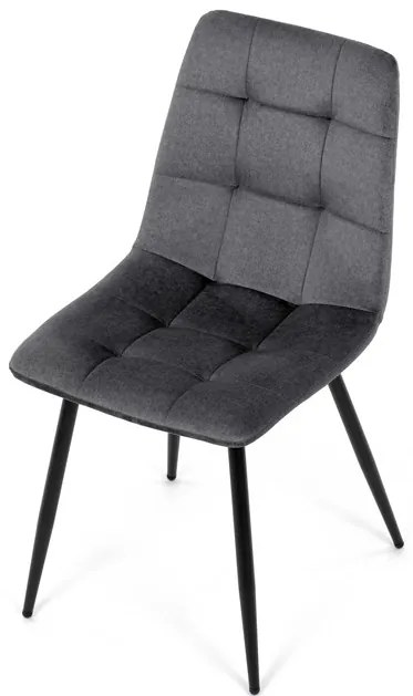 Autronic BONTEC Jedálenský set so 4 stoličkami, 130x70x76cm, keramika, mramor, ASE-1038 GREY2 Farba: Biela