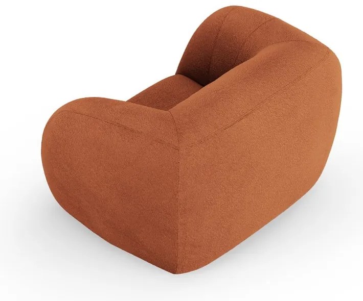 Oranžové kreslo z textílie buklé Essen – Cosmopolitan Design