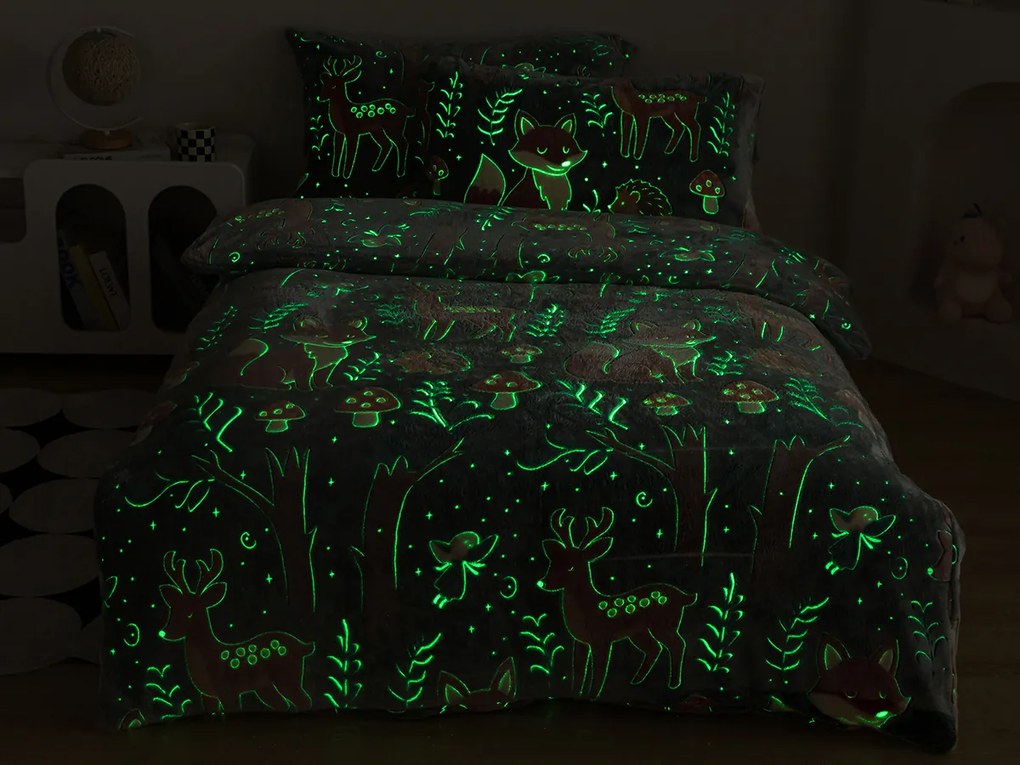 XPOSE® Mikroplyšové obliečky LÍŠKA BYSTRÚŠKA Exclusive (svietiaci efekt)