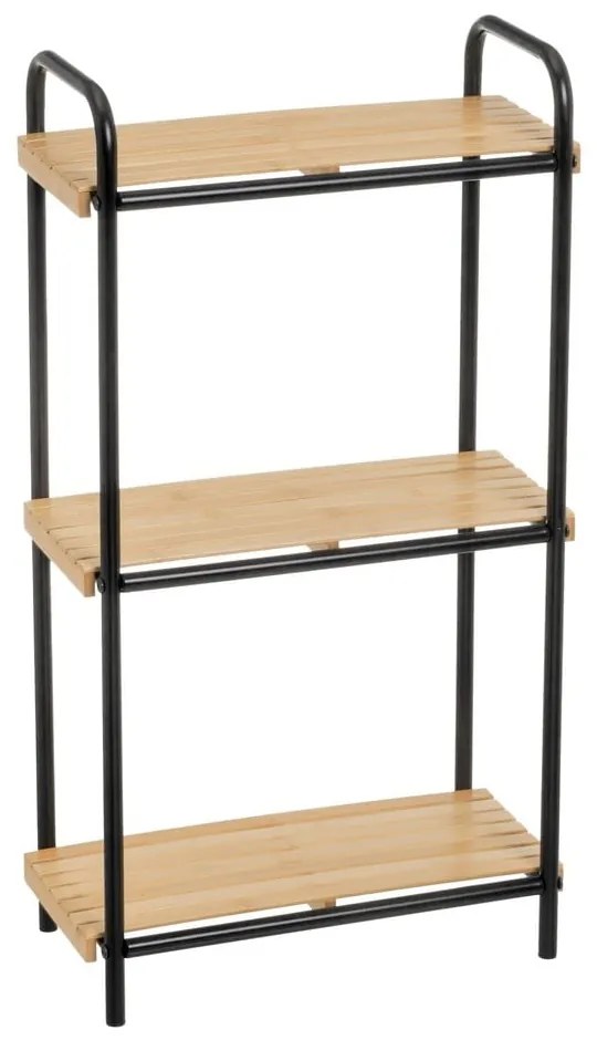 Bambusový regál v čierno-prírodnej farbe 41x77 cm – Casa Selección