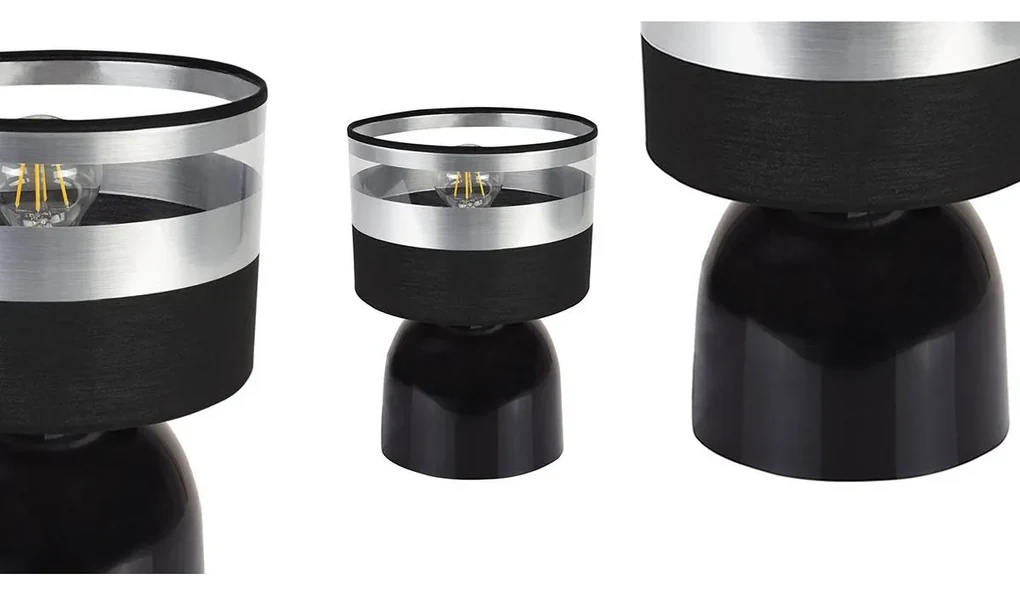 Stolná lampa Intense Chrome, 1x textilné tienidlo (výber zo 6 farieb), (výber z 3 farieb konštrukcie)