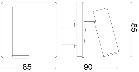 Ideal Lux - LED Nástenné bodové svietidlo LITE LED/3W/230V CRI 90 čierna