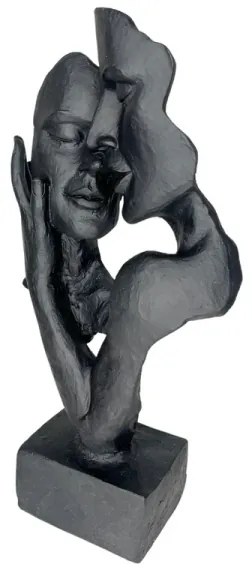 Stolová dekorácia 29x9x17 cm živica/čierna