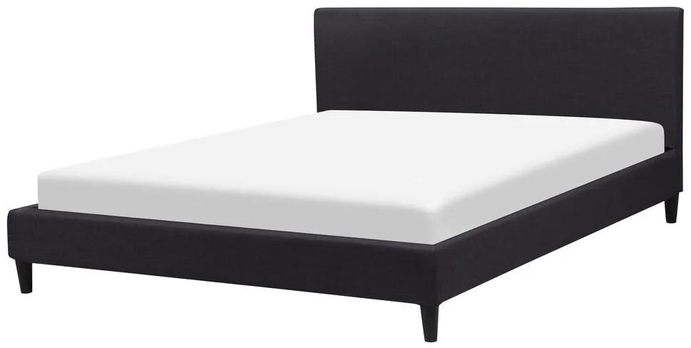 Čalúnená posteľ 160 x 200 cm čierna FITOU Beliani