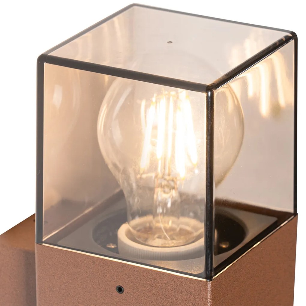 Priemyselná vonkajšia nástenná lampa hrdzavohnedá IP44 - Denmark