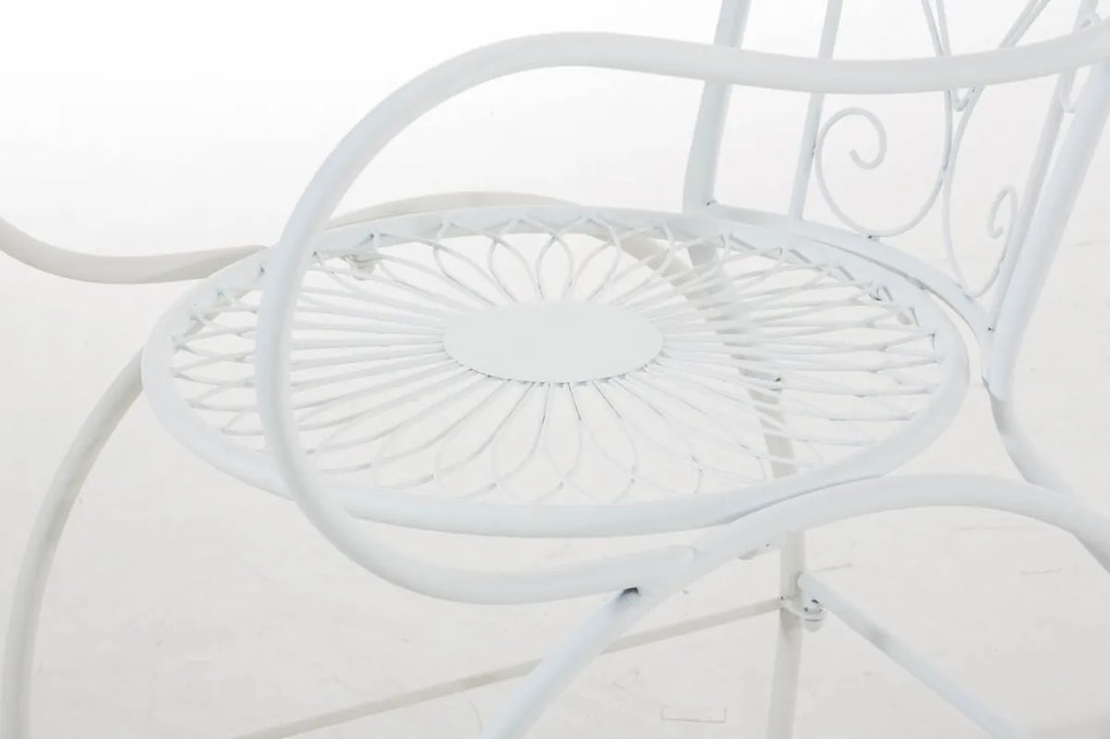 Kovová stolička Sheela s područkami - Biela