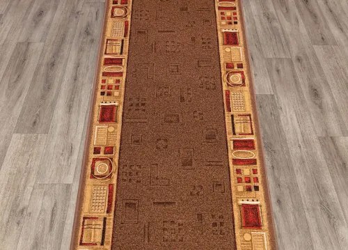 Koberce Breno Behúň JENA 44, šíře role 120 cm, hnedá, viacfarebná