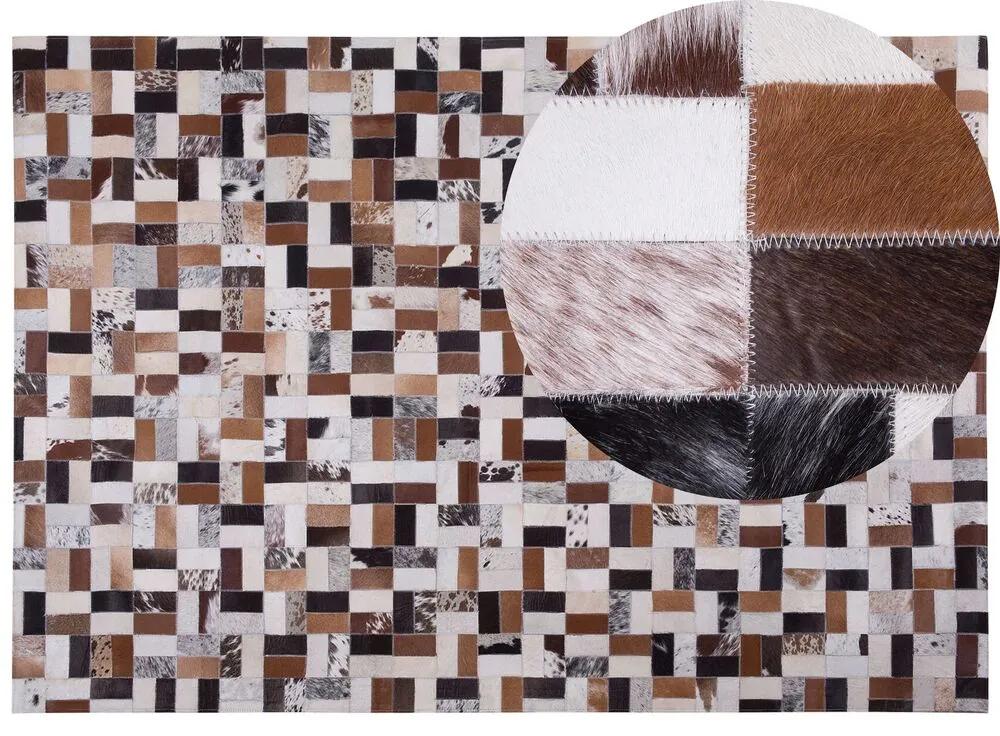 Kožený koberec 160 x 230 cm viacfarebný CESME Beliani