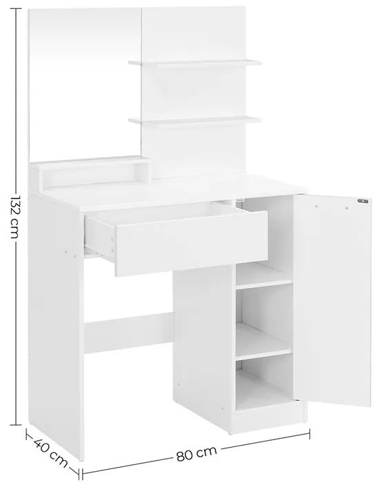 Toaletný stolík SONGMICS RDT119W01