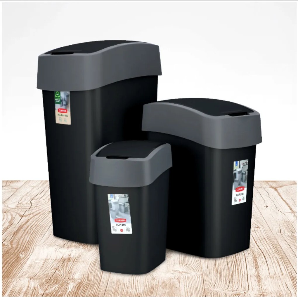 Curver Odpadkový kôš FLIP BIN 25 l, čierny