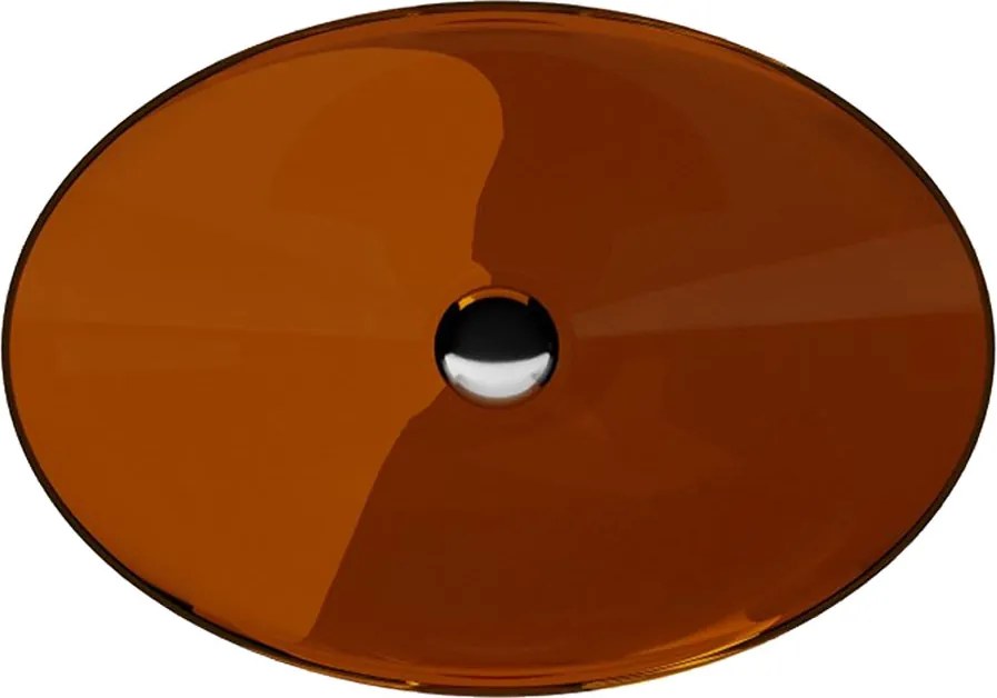 Besco Umývadlo na dosku zo syntetickej živice Anya 50x35 cm Earth Rust s výpusťou Click-Clack BESCO-Typ výpuste: Click-Clack bez prepadu, chróm