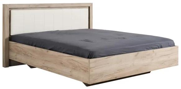 Drevená posteľ Ellie 160x200, dub, bez matraca