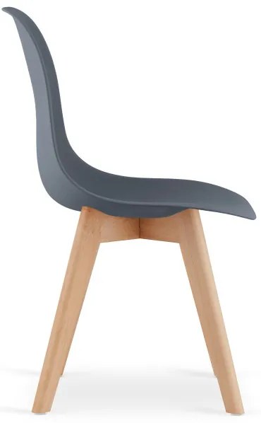 Jedálenská stolička KITO - bridlicová (hnedé nohy)