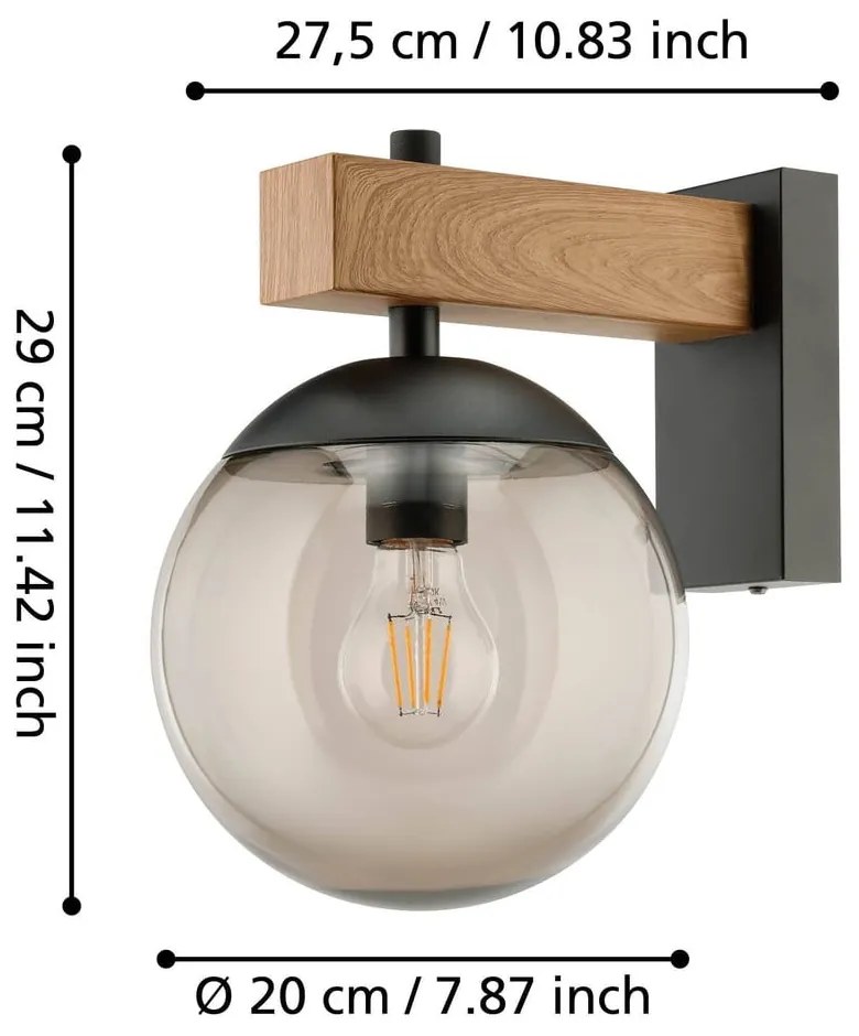 Nástenné vonkajšie svietidlo (výška 29 cm) BUFALATA – EGLO