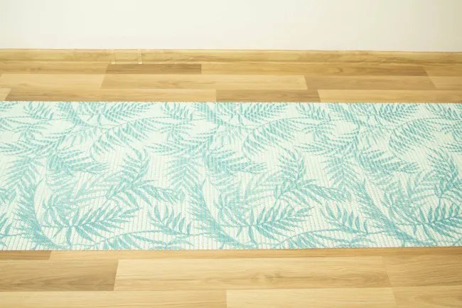 Kúpelňová penová Softy-tex 849 Palmové listy zelená / mätová