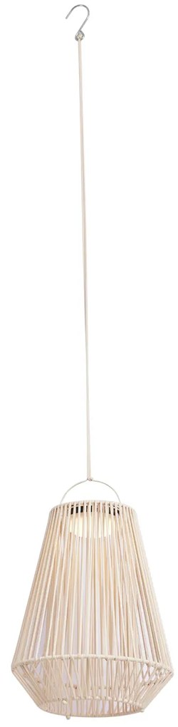Bohemian stolná lampa béžová vrátane LED 3-stupňové stmievanie IP54 solárne nabíjanie - Duca