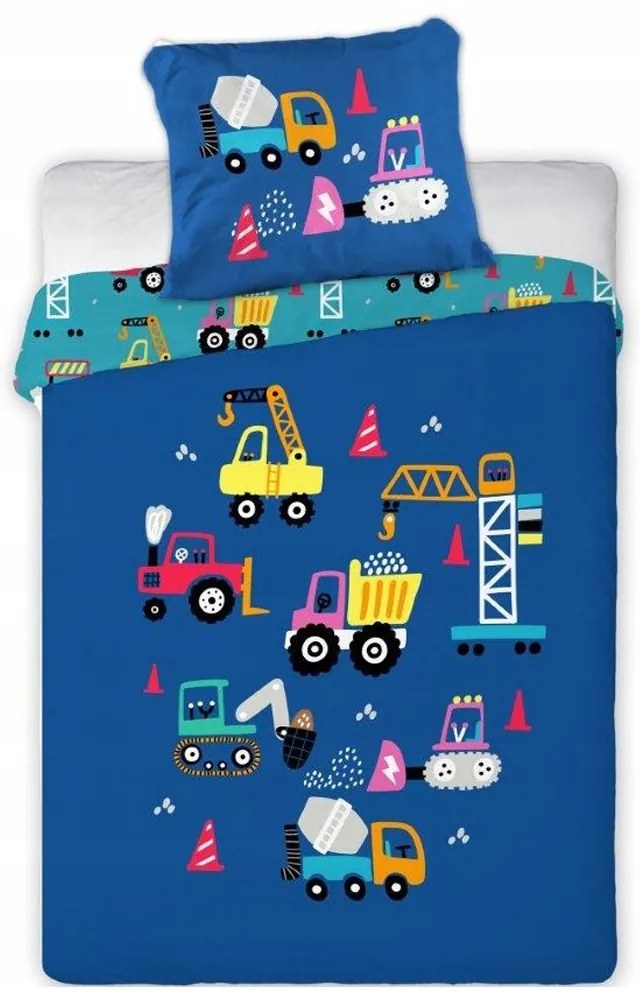 DETSKÉ BAVLNENÉ OBLIEČKY TOY CARS 100X135 CM, 1KS 40X60 CM VZOROVANÉ