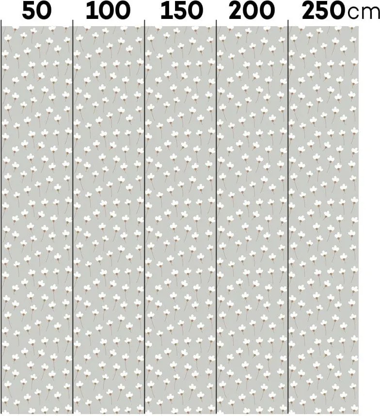 Tapeta sedmokrásky sivo biela 280×50 cm