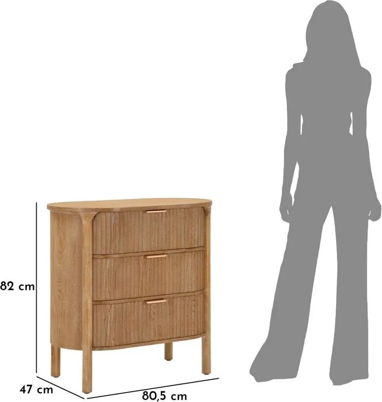 Komoda z jedlového dreva v prírodnej farbe 80,5x82x47 cm Gothenburg – Mauro Ferretti