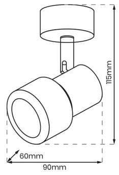 Bodové svietidlo CINO 1xGU10/8W/230V čierna