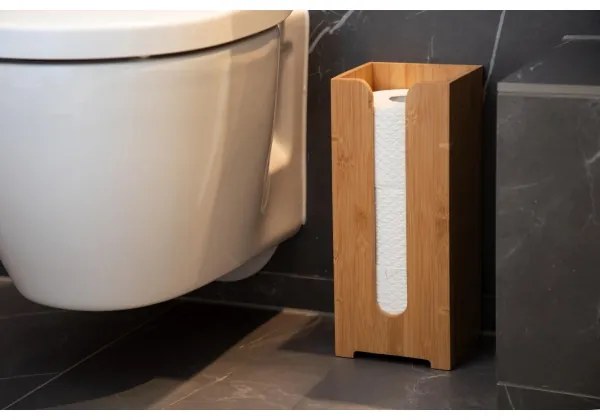 WENKO 24749100 - Držiak na toaletný papier BAMBUSA 15x35,5 cm hnedý