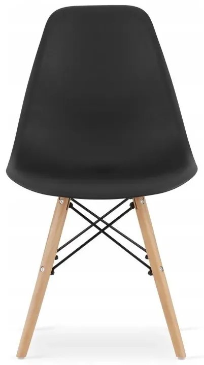Jedálenská zostava TODI 60cm okrúhly stolový set čierny + 2 stoličky OSAKA čierne