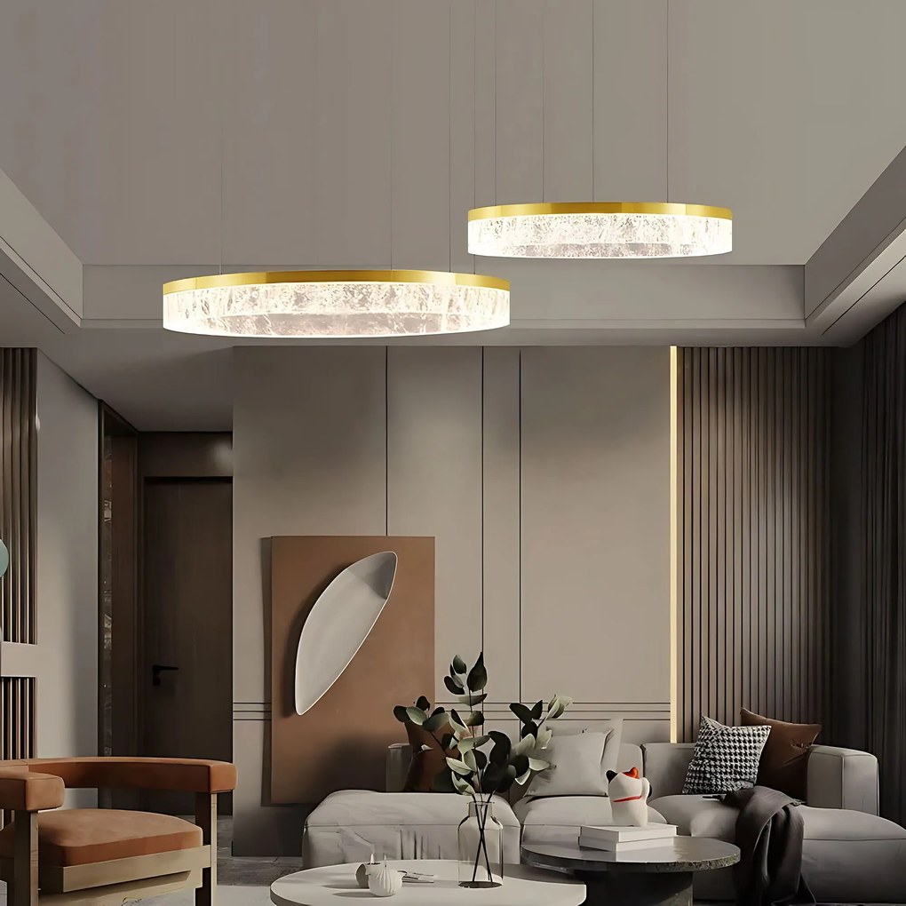 Toolight Toolight, LED závesné osvetlenie, 60W, 3000K, 3500lm, LHJ048-CP2, zlatá, OSW-50023