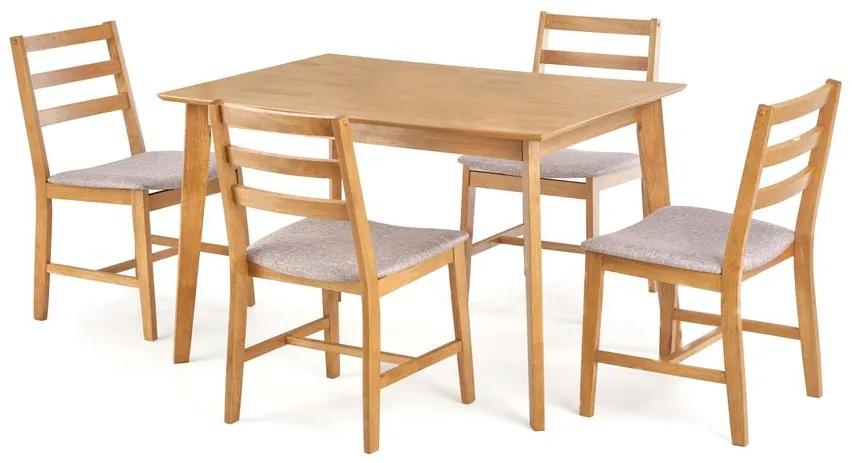 Halmar Jedálenská zostava Cordoba, stôl + 4 stoličky, svetlý dub