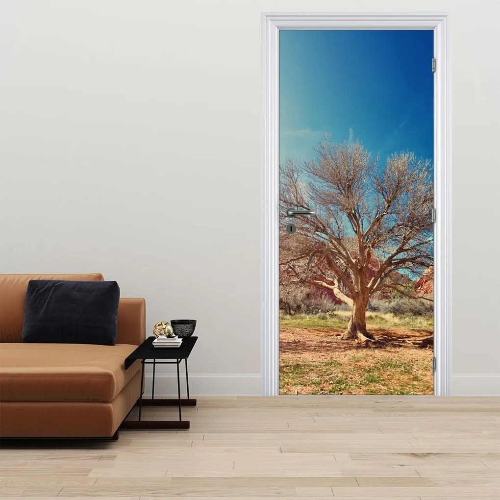 Fototapeta na dvere - Strom v púšti (95x205cm)