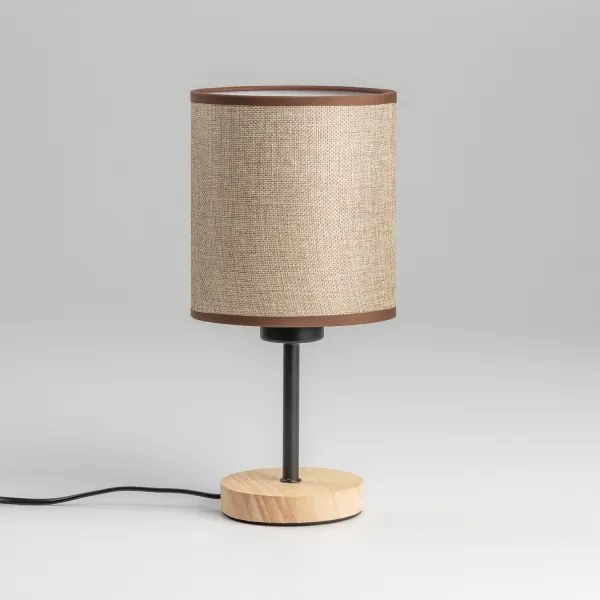 Brilagi - Stolná lampa NUBILA WOOD 1xE27/25W/230V dub/hnedá