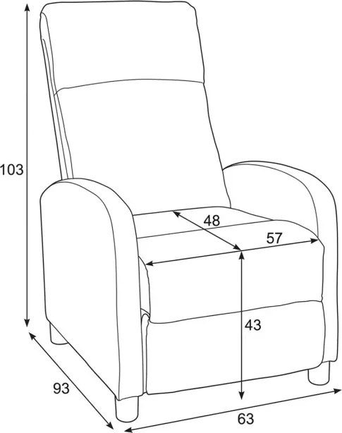 Polohovacie kreslo sivé TV-W3397 GREY2