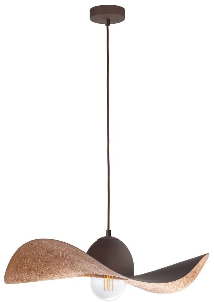 Luster na lanku KAPELLO 1xE27/60W/230V pr. 55 cm hnedá/medená
