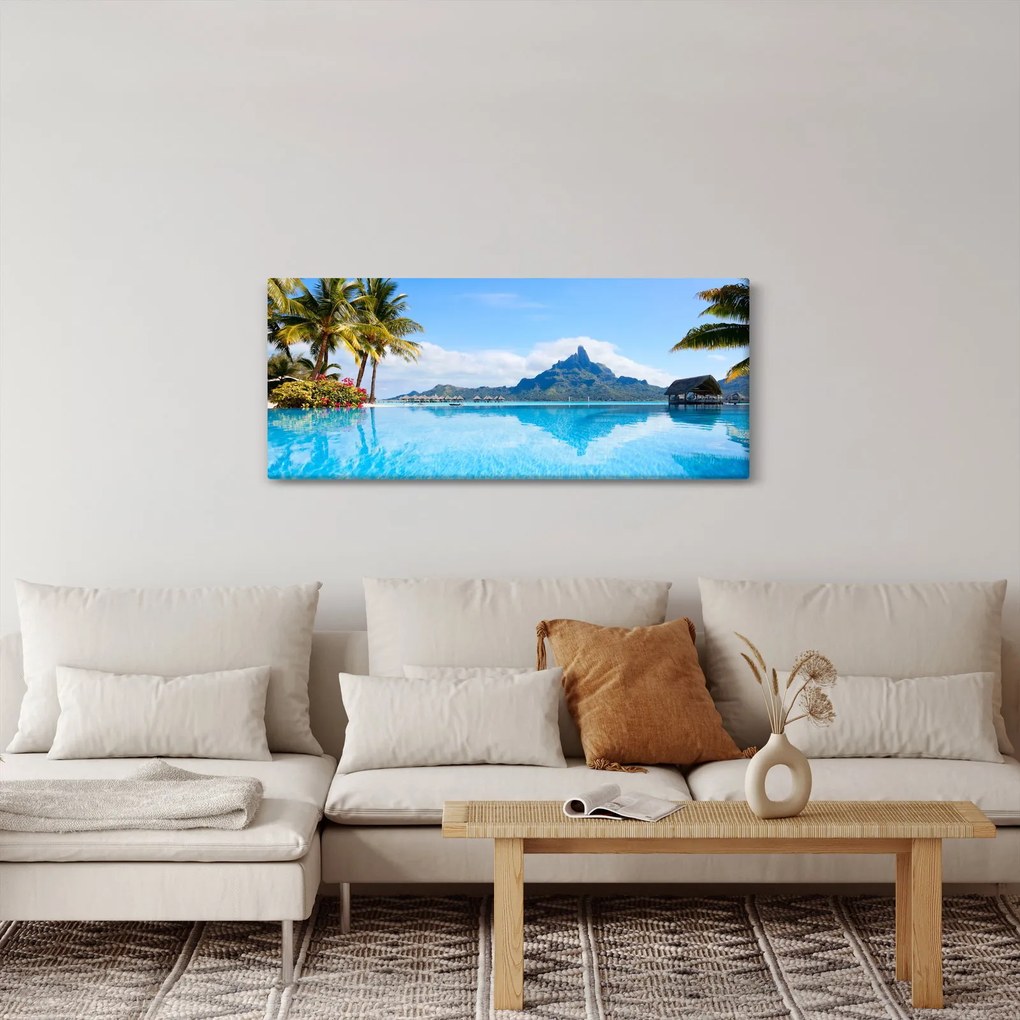 Obraz - Bora-Bora, Francúzska Polynézia (120x50 cm)