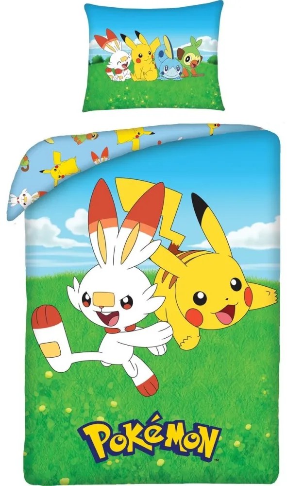 Obliečky Pokémon 140 x 200 + 70 x 90 cm Halantex