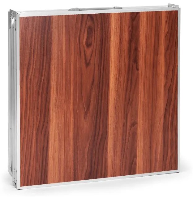 Skladací cateringový stôl 180 x 60 cm s imitáciou dreva 3-časťový