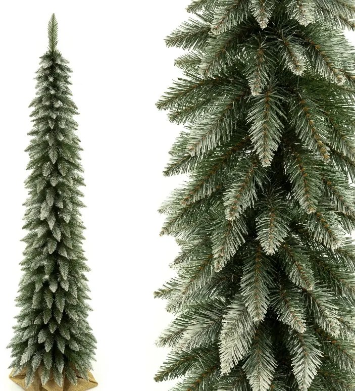 Vianočný stromček Smrek tatranský so zasneženými končekmi "SLIM" 160 cm