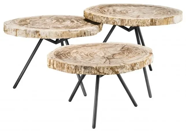 Konferenčný stolík De Soto / set 3 ks 50-70 × 50-70 × 50 cm / 43 cm / 36 cm EICHHOLTZ