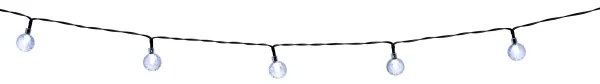 Grundig - stmievateľný solárny LED reťaz 50×LED/8 funkcií, 9,35 m, teplá biela + diaľkové ovládanie