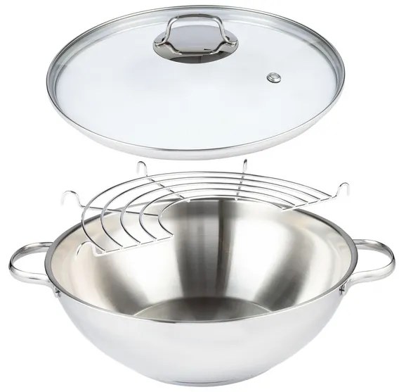 ERNESTO® Panvica/Wok z nehrdzavejúcej ocele, Ø 32 cm (bez keramickej vrstvy ILAG® Professional S) (100352312)