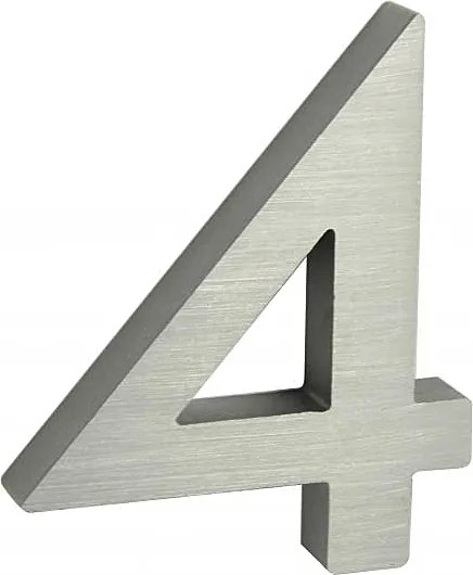 VÝPREDAJ Domové čísla RICHTER 3D (HLINÍK) - číslo 8, 8, Richter strieborný
