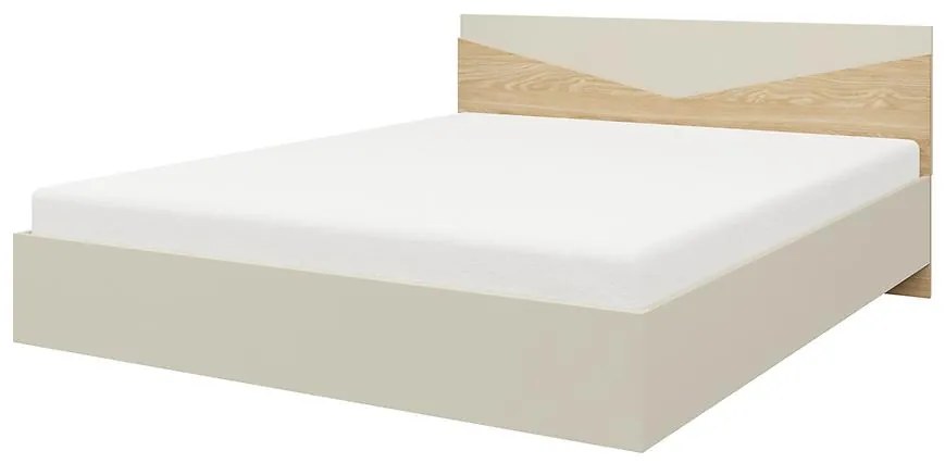 Posteľ 160 Aston 8 Sivá béžová/Olejovaný dub